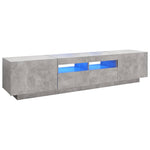 Tv-Benk Med Led-Lys Betonggrå 180X35X40 Cm