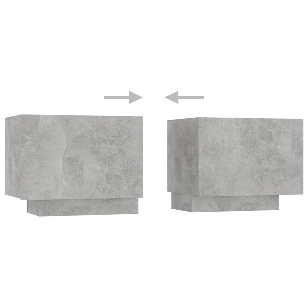 Tv-Benk Med Led-Lys Betonggrå 180X35X40 Cm