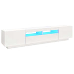 Tv-Benk Med Led-Lys Hvit 200X35X40 Cm
