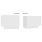 Tv-Benk Med Led-Lys Hvit 200X35X40 Cm