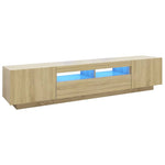 Tv-Benk Med Led-Lys Sonoma Eik 200X35X40 Cm