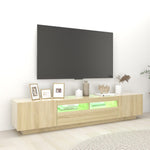 Tv-Benk Med Led-Lys Sonoma Eik 200X35X40 Cm
