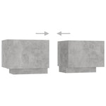 Tv-Benk Med Led-Lys Betonggrå 200X35X40 Cm