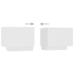 Tv-Benk Med Led-Lys Hvit 260X35X40 Cm