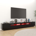 Tv-Benk Med Led-Lys Svart 260X35X40 Cm