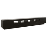 Tv-Benk Med Led-Lys Svart 260X35X40 Cm