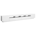 Tv-Benk Med Led-Lys Hvit 300X35X40 Cm
