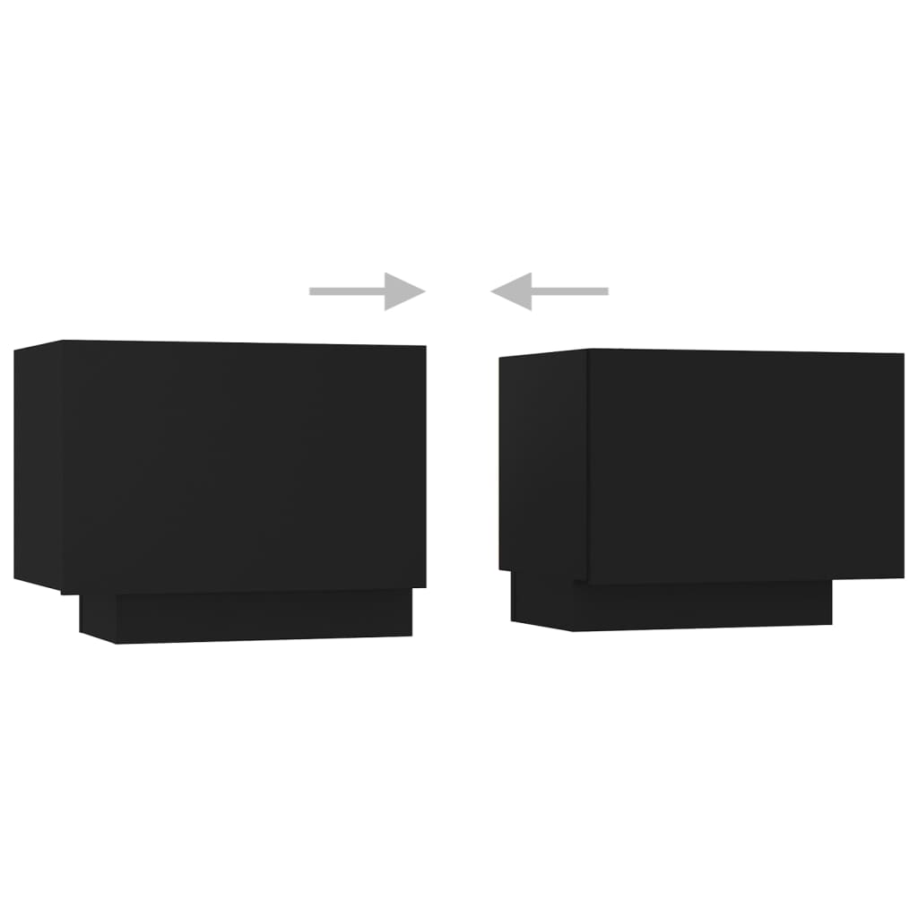 Tv-Benk Med Led-Lys Svart 300X35X40 Cm