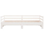 Uttrekkbar Dagseng Hvit Heltre Furu 2X(90X200) Cm