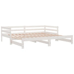 Uttrekkbar Dagseng Hvit Heltre Furu 2X(90X200) Cm