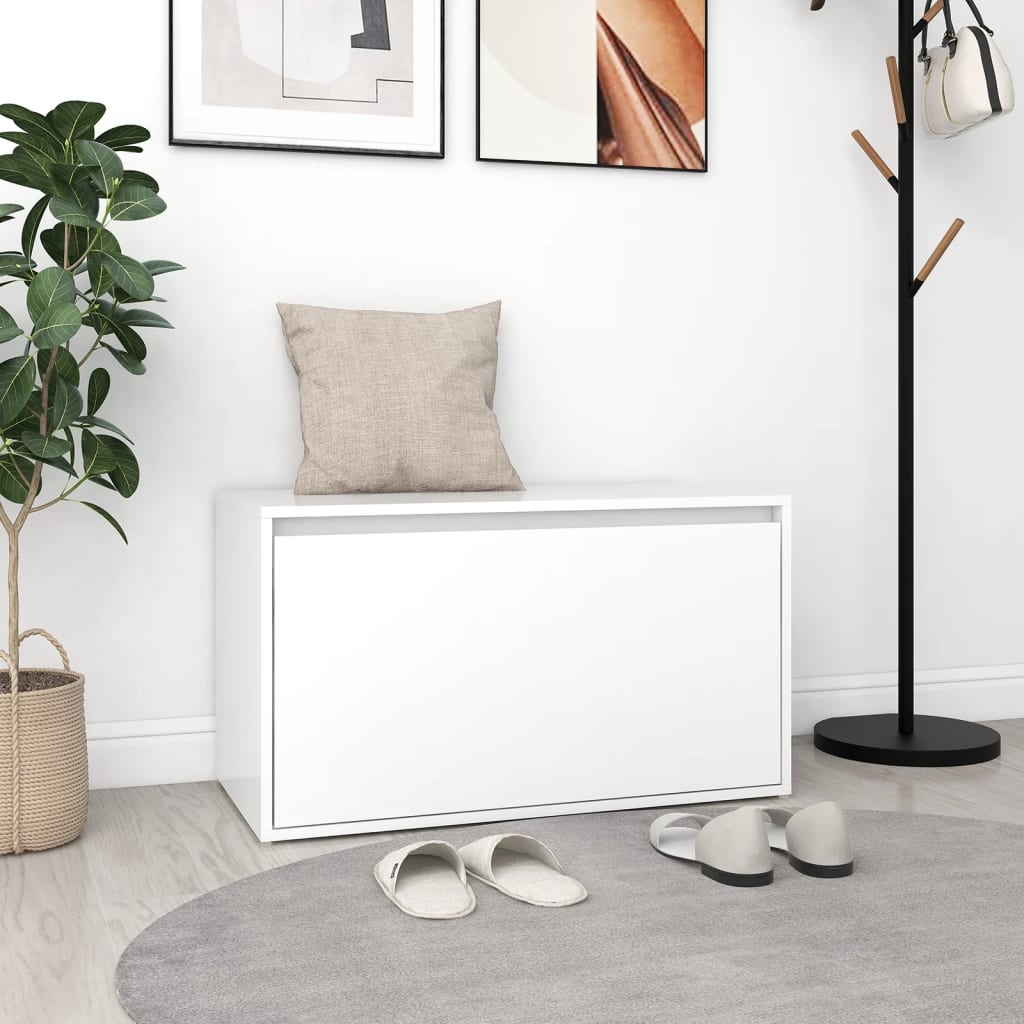 Gangbenk 80X40X45 Cm Hvit Konstruert Tre