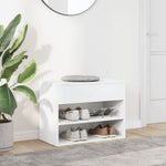 Skobenk Hvit 60X30X45 Cm Konstruert Tre