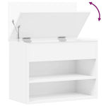 Skobenk Hvit 60X30X45 Cm Konstruert Tre