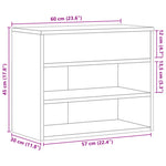 Skobenk Hvit 60X30X45 Cm Konstruert Tre