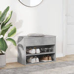 Skobenk Betonggrå 60X30X45 Cm Konstruert Tre