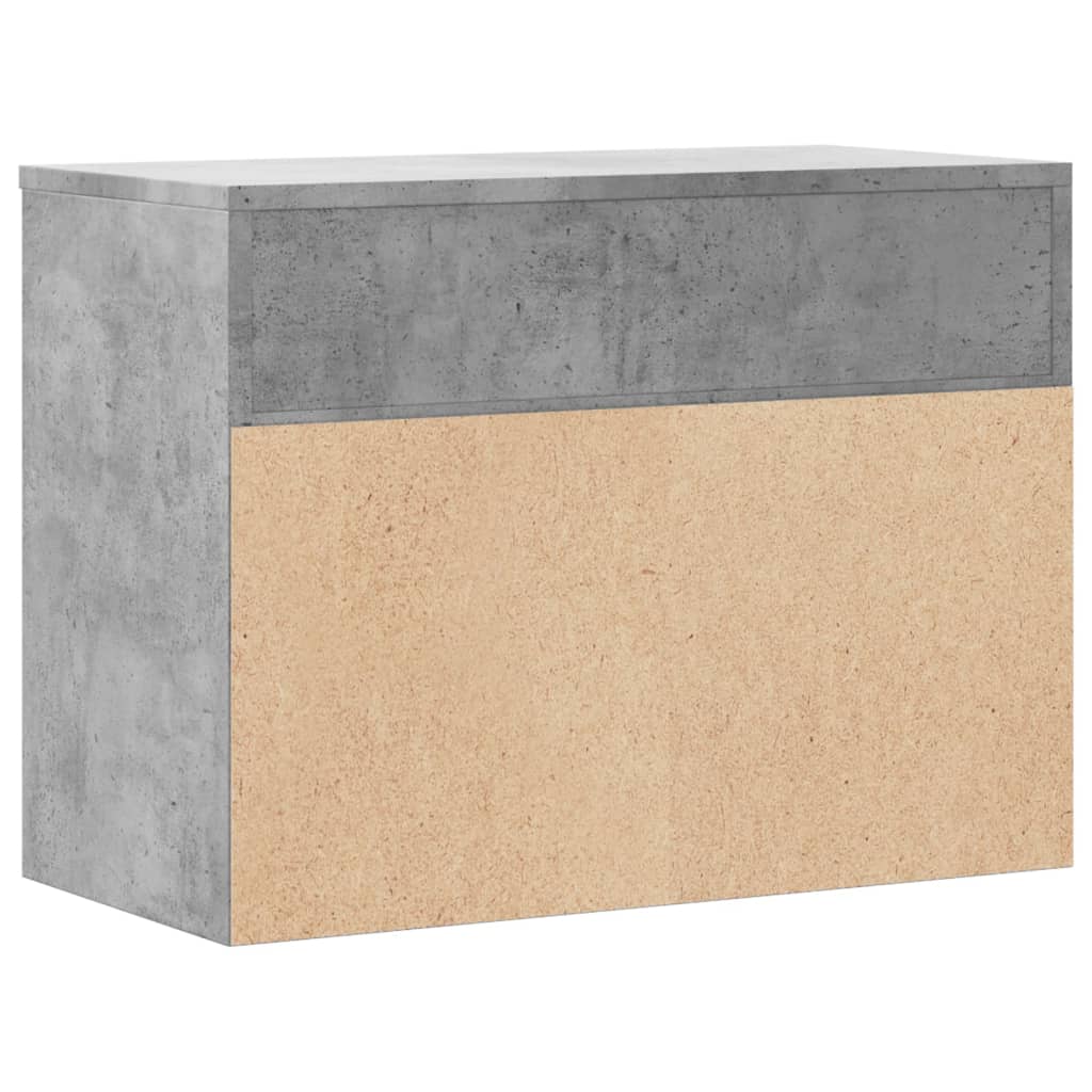 Skobenk Betonggrå 60X30X45 Cm Konstruert Tre