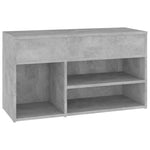 Skobenk Betonggrå 80X30X45 Cm Konstruert Tre