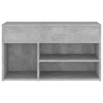 Skobenk Betonggrå 80X30X45 Cm Konstruert Tre