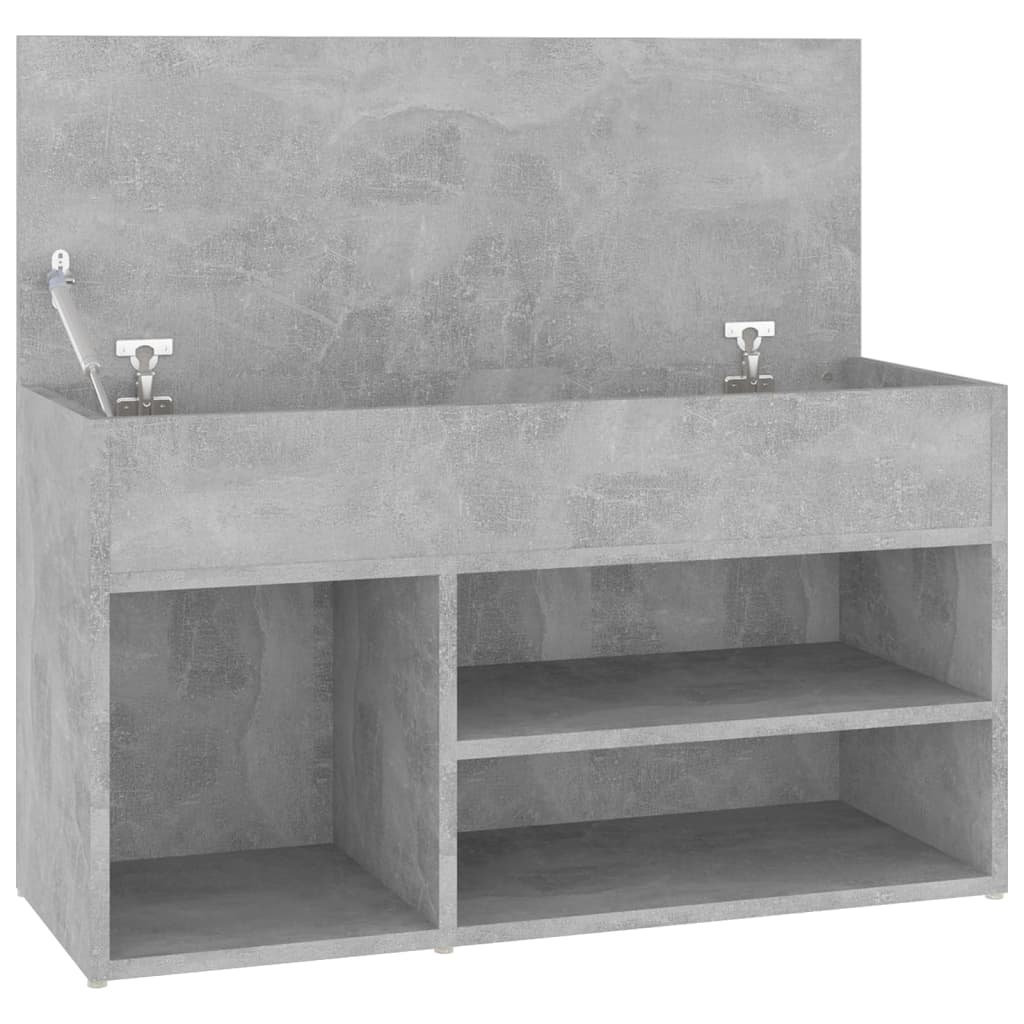 Skobenk Betonggrå 80X30X45 Cm Konstruert Tre
