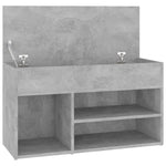 Skobenk Betonggrå 80X30X45 Cm Konstruert Tre