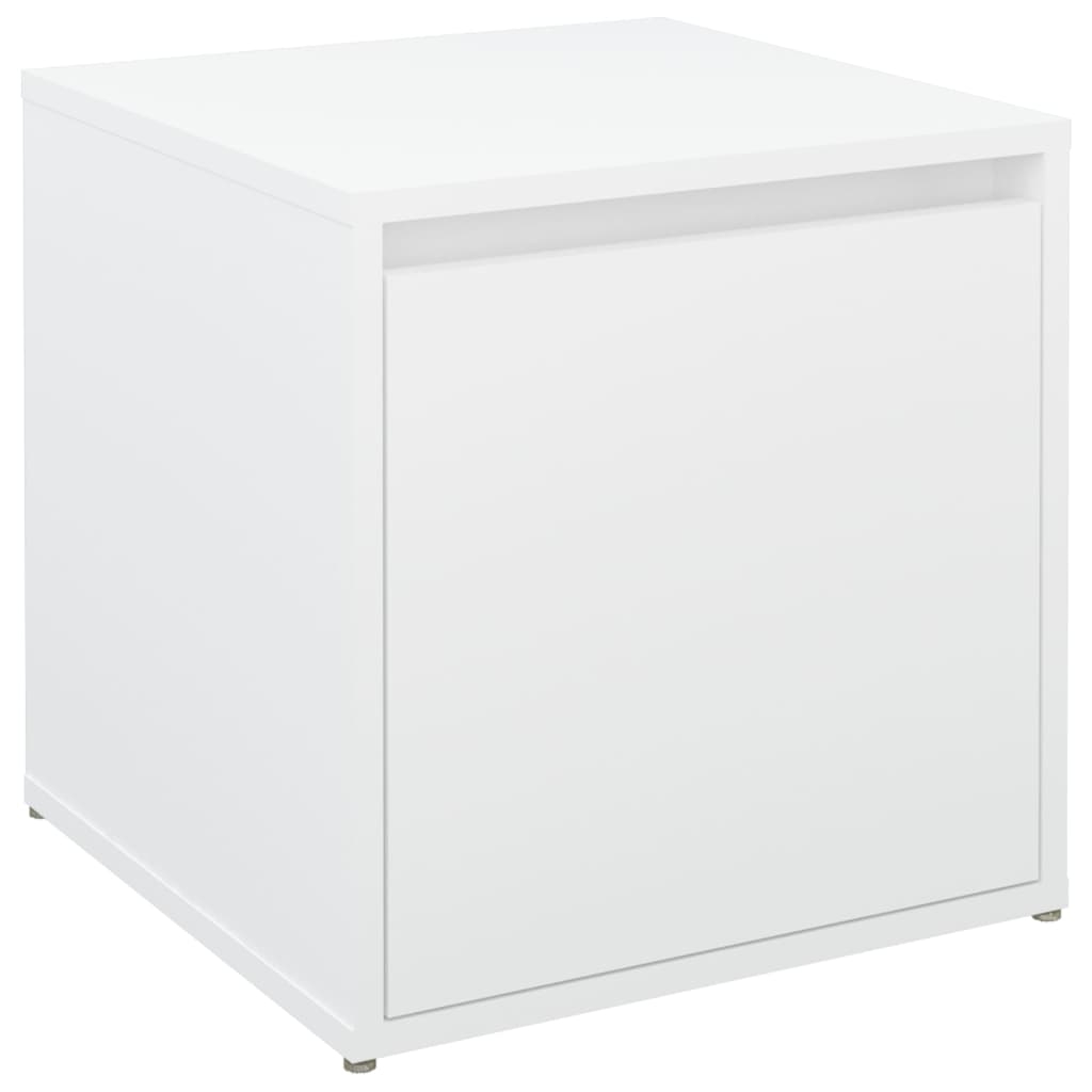 Oppbevaringsskap Hvit 40,5X40X40 Cm Konstruert Tre