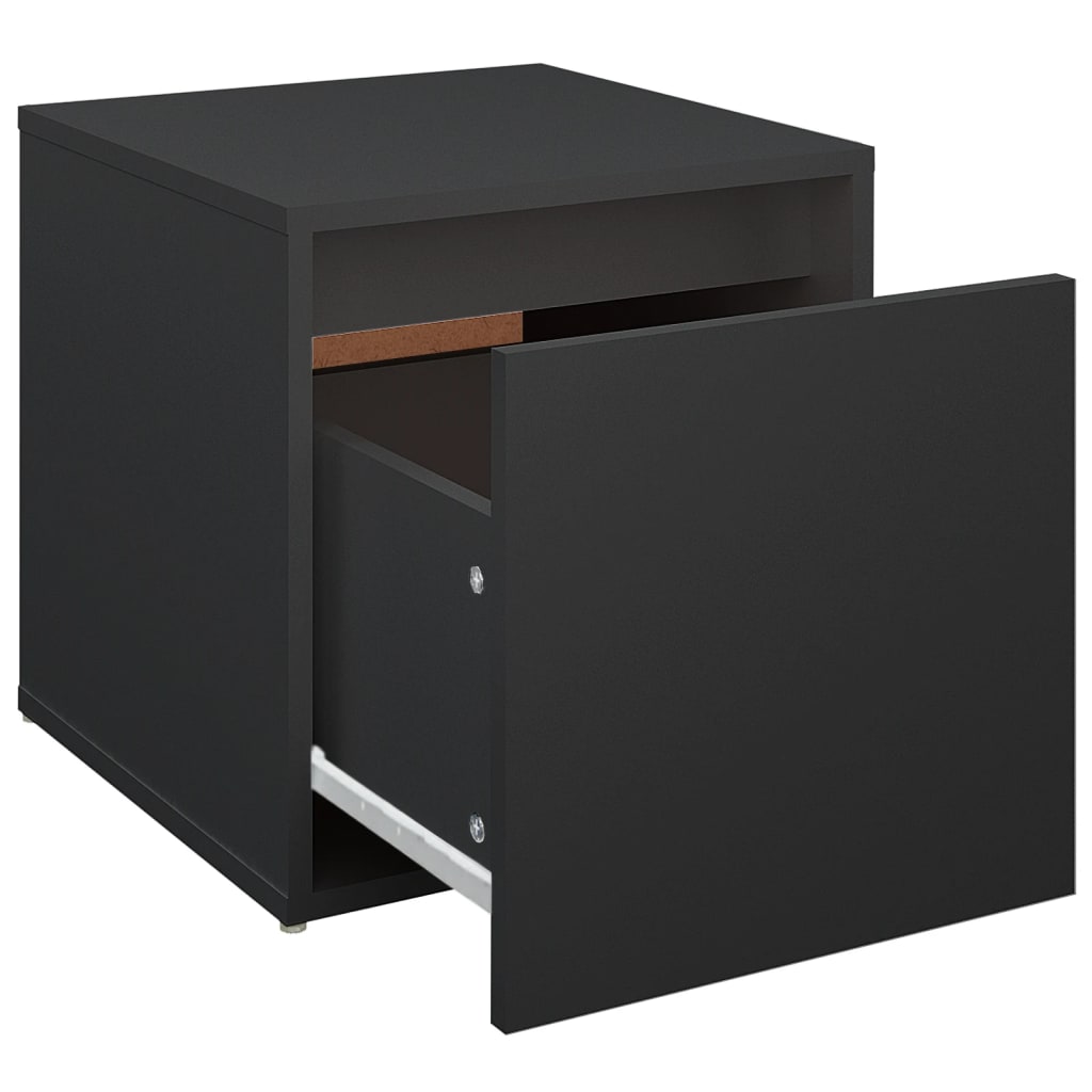 Oppbevaringsskap Svart 40,5X40X40 Cm Konstruert Tre