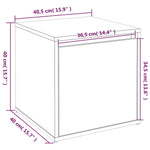 Oppbevaringsskap Svart 40,5X40X40 Cm Konstruert Tre