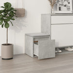 Oppbevaringsskap Betonggrå 40,5X40X40 Cm Konstruert Tre