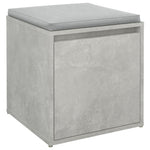 Oppbevaringsskap Betonggrå 40,5X40X40 Cm Konstruert Tre