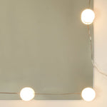 Sminkebord Med Led Hvit 74,5X40X141 Cm
