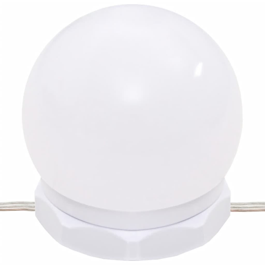 Sminkebord Med Led Hvit 74,5X40X141 Cm