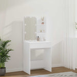 Sminkebord Med Led Hvit 60X40X140 Cm