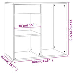 Sminkeskap Svart 80X40X75 Cm Konstruert Tre