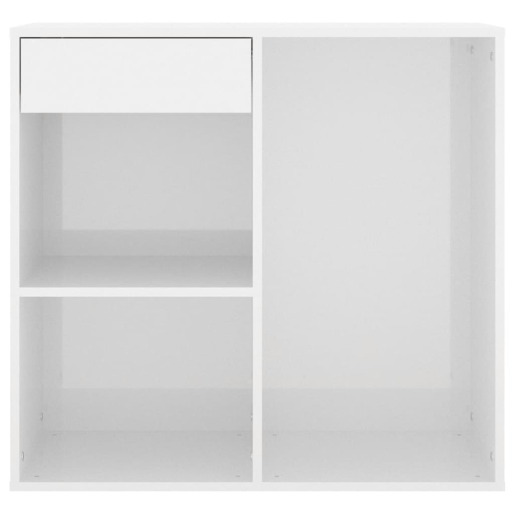 Sminkeskap Høyglans Hvit 80X40X75 Cm Konstruert Tre