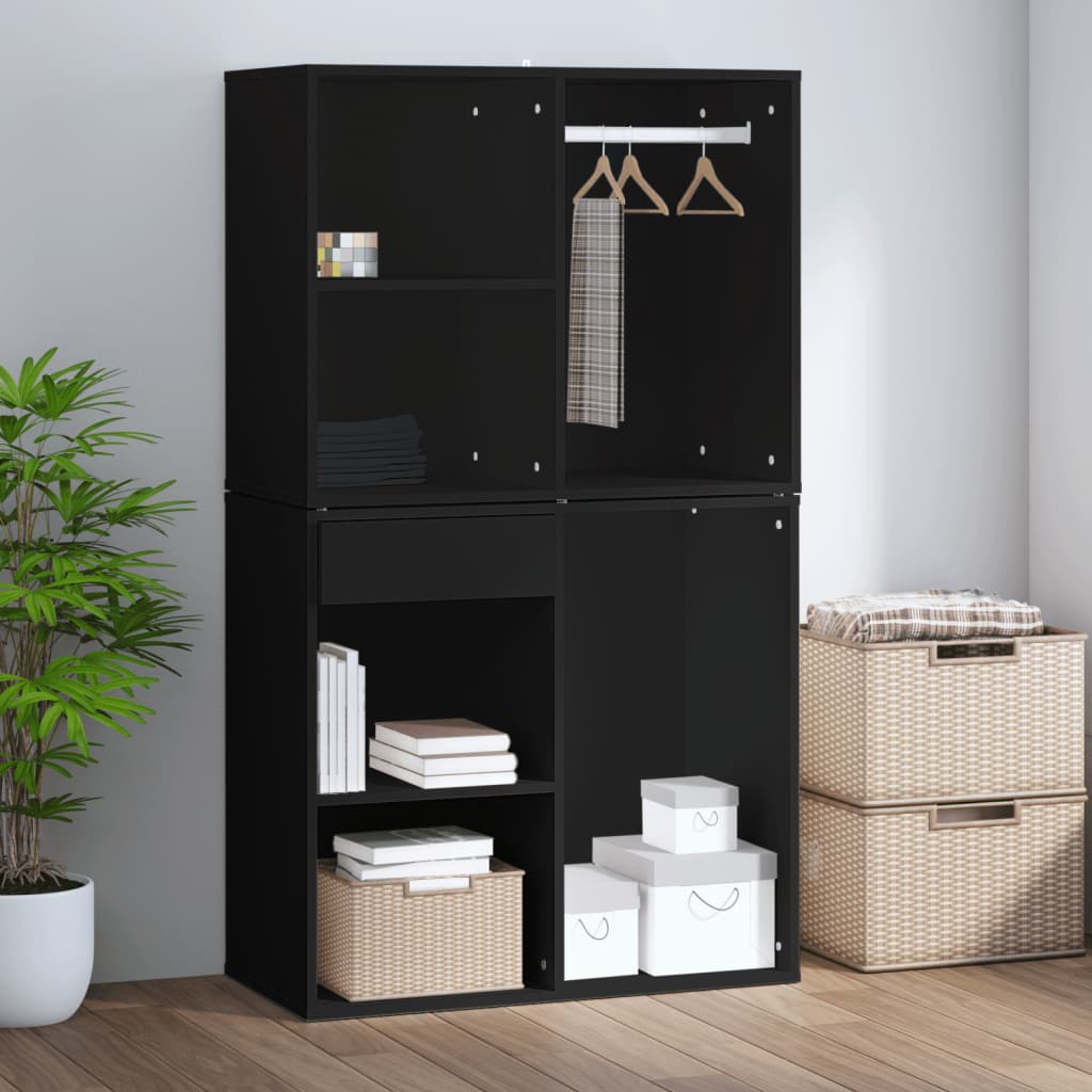 Sminkeskap Svart 80X40X65 Cm Konstruert Tre