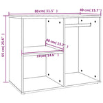 Sminkeskap Svart 80X40X65 Cm Konstruert Tre