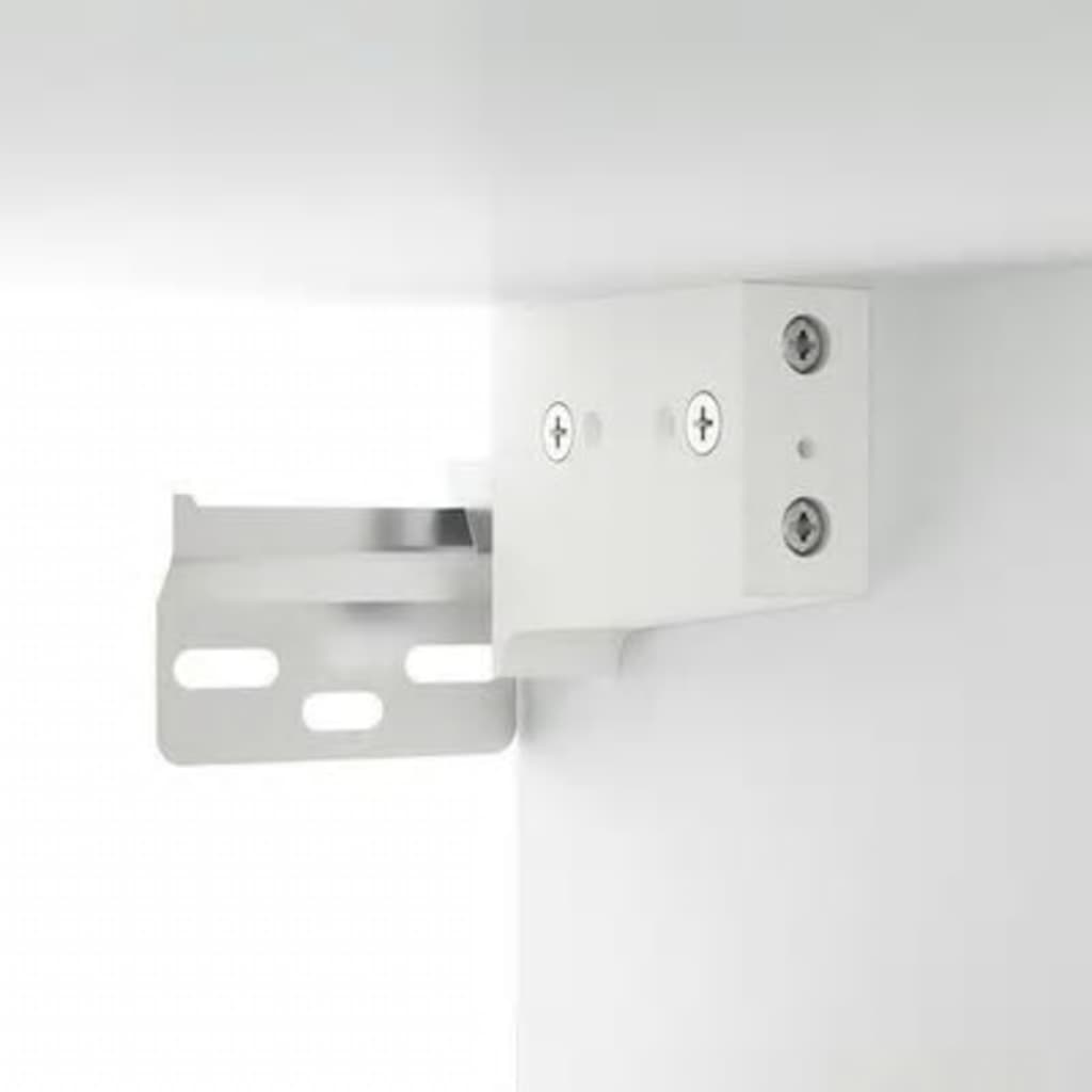 Speilskap Med Led Hvit 76X15X55 Cm