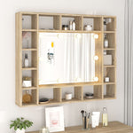 Speilskap Med Led Sonoma Eik 91X15X76,5 Cm