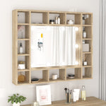 Speilskap Med Led Sonoma Eik 91X15X76,5 Cm