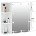 Speilskap Med Led Hvit 70X16,5X60 Cm