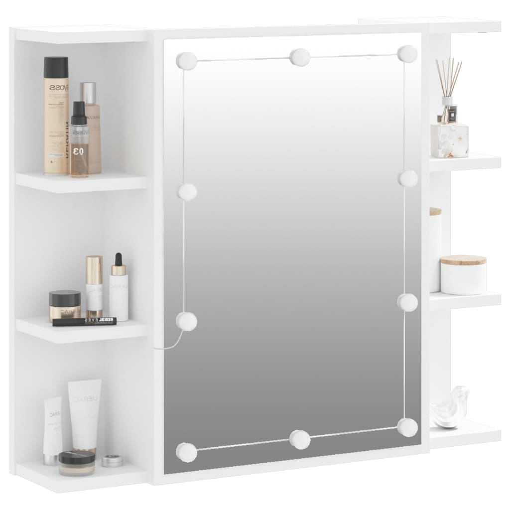 Speilskap Med Led Hvit 70X16,5X60 Cm