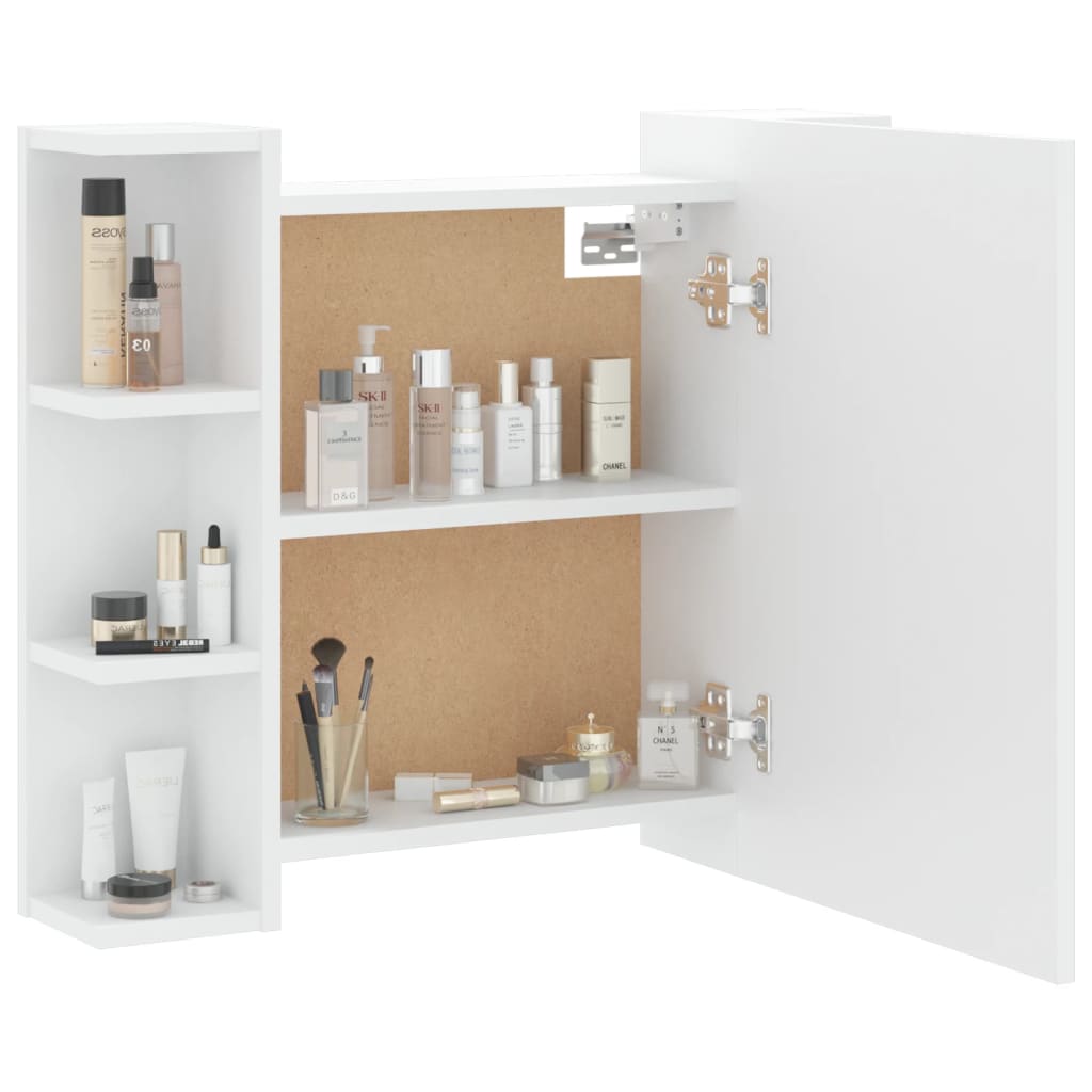 Speilskap Med Led Hvit 70X16,5X60 Cm