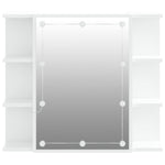 Speilskap Med Led Hvit 70X16,5X60 Cm