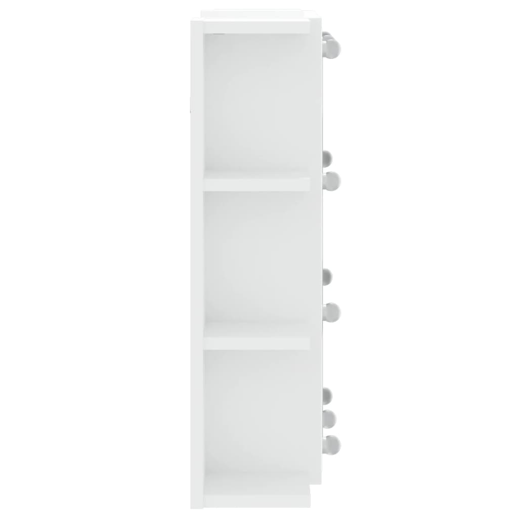Speilskap Med Led Hvit 70X16,5X60 Cm