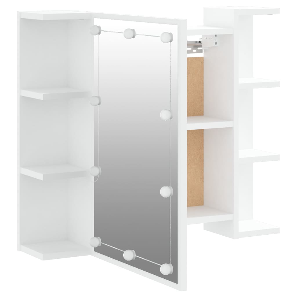 Speilskap Med Led Hvit 70X16,5X60 Cm