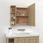 Speilskap Med Led Sonoma Eik 70X16,5X60 Cm