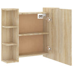 Speilskap Med Led Sonoma Eik 70X16,5X60 Cm