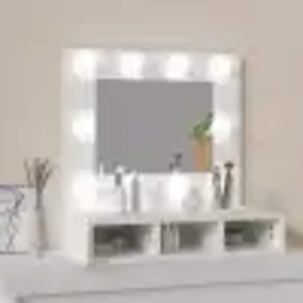 Speilskap Med Led Hvit 60X31,5X62 Cm