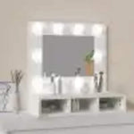 Speilskap Med Led Hvit 60X31,5X62 Cm