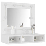 Speilskap Med Led Hvit 60X31,5X62 Cm